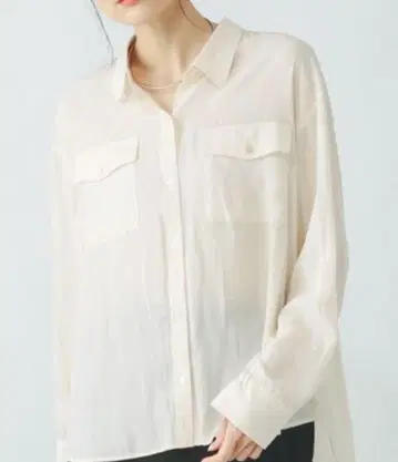 글로벌 워크 사락사락 릴랙스 포켓 블라우스/ 147556