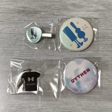 RYTHEM 가챠 캔뱃지 앞머리 클립 티셔츠형 아크릴 키링