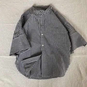 MACPHEE 맥피 셔츠 깅엄 체크 돌먼 슬리브