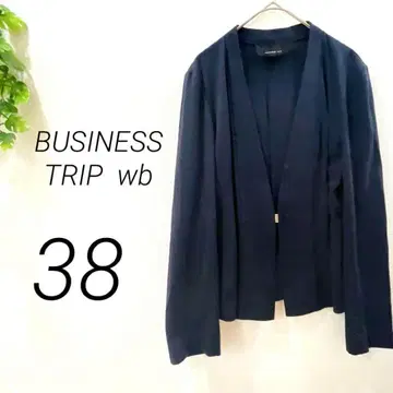 BUSINESS TRIP wb 노카라 자켓 네이비 오피스 얇은 소재