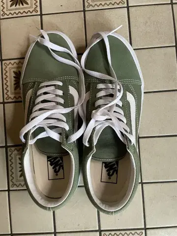 Vans 올리브 그린 스니커즈 봄/여름 남성용 유니섹스