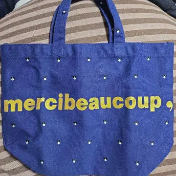 미사용 merci beaucoup 로고 토트백 팬더 메르시
