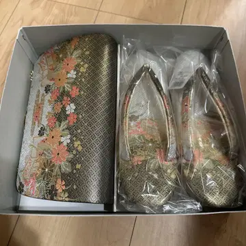 택 포함 새상품 기모노 가방과 조리 세트