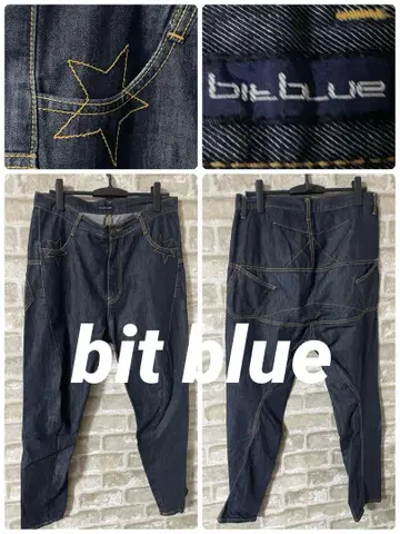 bit blue 남성용 XL 3 사루엘 팬츠 비트 블루 별 패턴