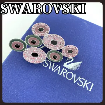 레어 SWAROVSKI 스와로브스키 디자인 브로치 큐빅