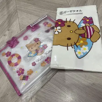 햇볕에 탄 키티 클리어 토트백 거즈 타월
