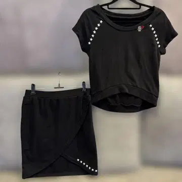 stud. 블랙 별 모양 장식 셋업 F 사이즈