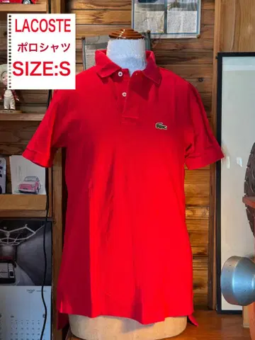 LACOSTE 피케 셔츠 레드 사이즈 S