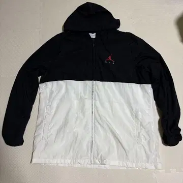JORDAN 나일론 자켓 L 블랙/화이트