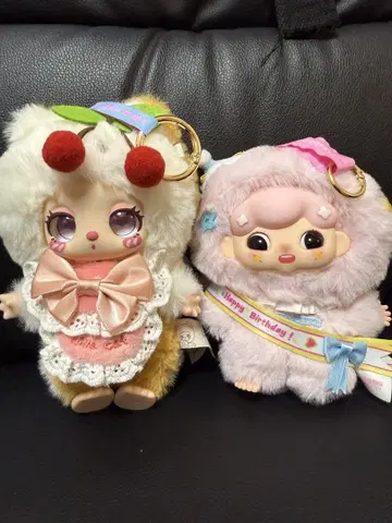 새상품급 유사안의 인형 봉제 인형 스트랩 2점 세트