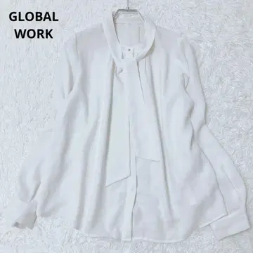 글로벌 워크 긴팔 블라우스 보타이 포멀 세레모니 오피스