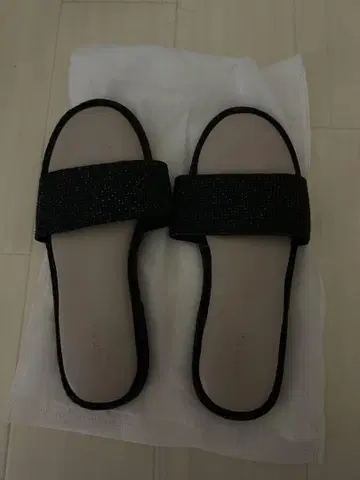 란다 플랫 샌들 비쥬 블랙 블랙