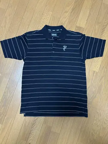 Ashworth 네이비 스트라이프 피케 셔츠 L 구제 의류