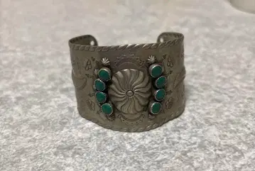 [ navajo ] 터콰이즈석 실버 커프 팔찌
