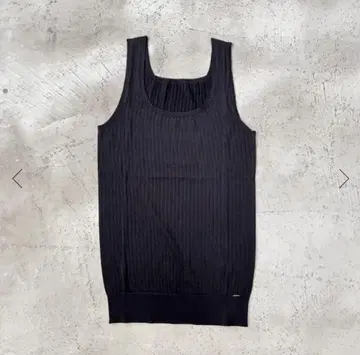 KANAM silk rib tank top / Black