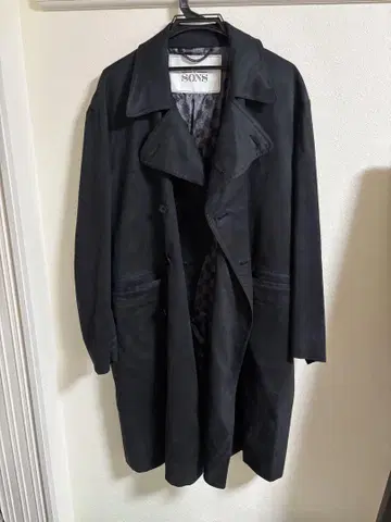 UNITED ARROWS & SONS 스웨이드 라이크 체스터 코트