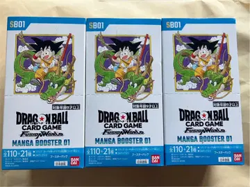 테이프 포함 미개봉] 드래곤볼 카드 MANGA BOOSTER 01 3박스