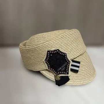 CALA 비즈 장식 헌팅 캡 스트로우 햇 밀짚모자
