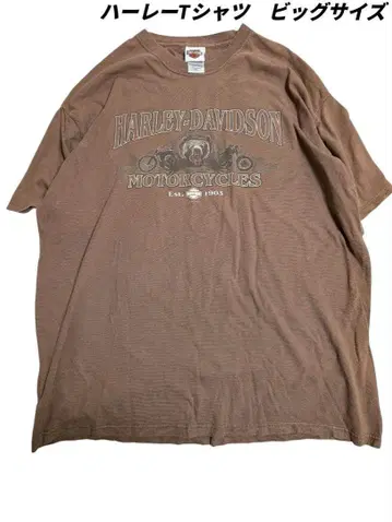 USA제 할리데이비슨 HARLEY 양면 프린트 티셔츠 2XL 곰