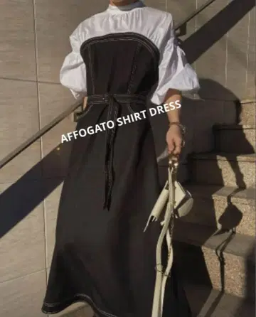 아메리 AFFOGATO SHIRT DRESS 블랙 원피스