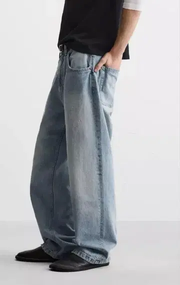 ZARA BAGGY 데님 아이스 블루