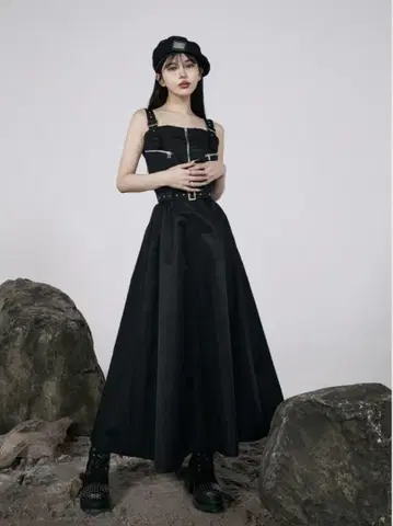 택 포함 새상품 Darich 나일론 점퍼 롱 원피스