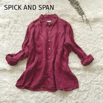 SPICK&SPAN 스픽 앤 스팬 긴팔 린넨 셔츠 린넨 핑크