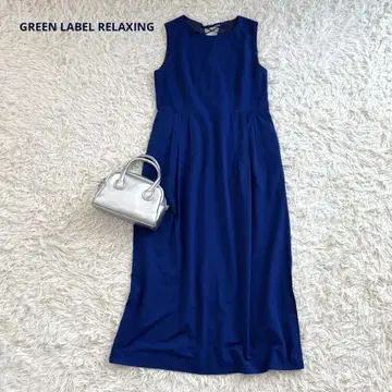 GREEN LABEL RELAXING 슬리브리스 롱 원피스 넉넉한 핏