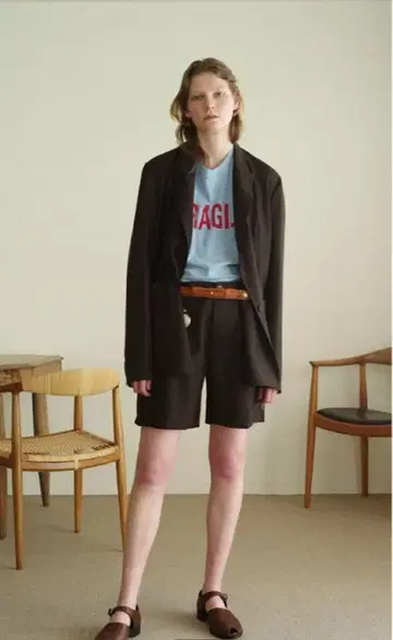 sunsea N.M Oxford 22ss 셋업 브라운