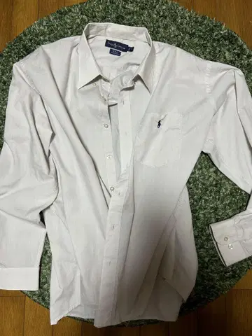 Ralph Lauren 코튼 긴팔 셔츠 화이트
