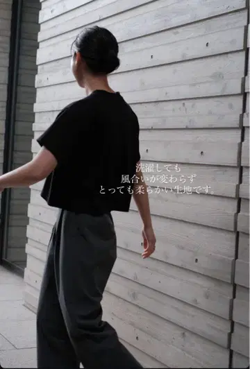 As, 에스 OTONA CROPPED TEE 사이즈 A 블랙