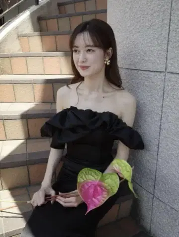 드레스 프로덕션 오프숄더 소프트 머메이드 드레스 (W268) S