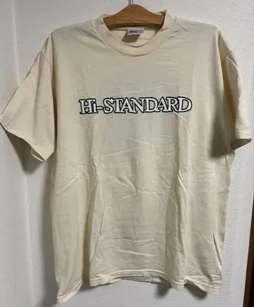 90s H-STANDARD 티셔츠 L 사이즈 크림색 하이스타 USA제