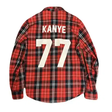 LES(ART)ISTS KANYE WEST ye 빨간색 척 플란넬 셔츠