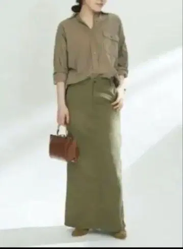 plage girl 치노 스커트 카키 38