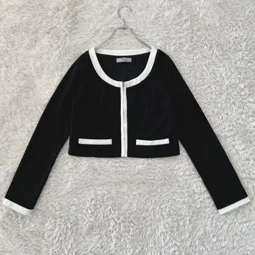 Delyle noir 노카라 자켓 바이컬러