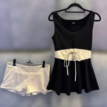 SHAKE SHAKE 플레어 드레스 숏 팬츠 셋업