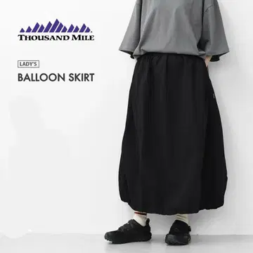 새상품 THOUSAND MILE 사우전드마일 벌룬 스커트 블랙