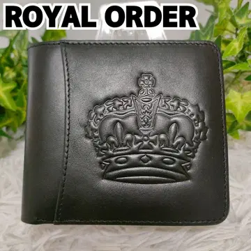 로얄오더 두겹 지갑 블랙 가죽 ROYAL ORDER 지갑 블랙