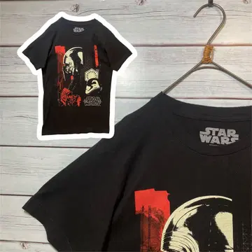 STAR WARS 스타워즈 빅 프린트 티셔츠 구제 의류 블랙 M