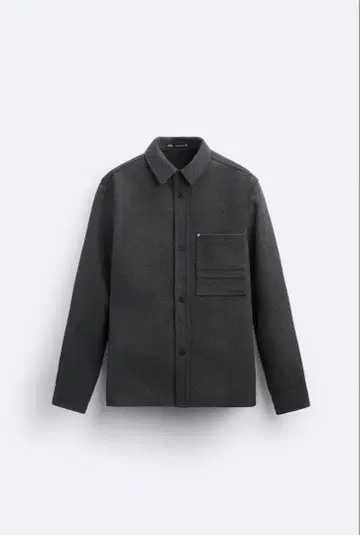 자라 셔츠 자켓 울 혼방