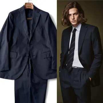 LARDINI 라르디니 스트라이프 셋업 수트 44 S 정도
