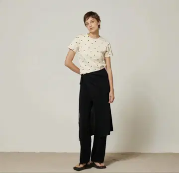 SeaRoomlynn Wrap 스카프 니트 팬츠 블랙 S