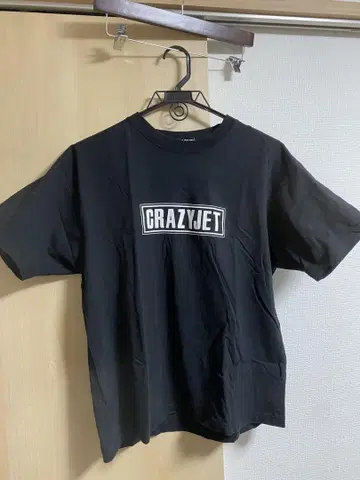 키요키바 슌스케 CRAZYJET 로고 티셔츠 블랙 L 사이즈