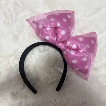 디즈니 머리띠 빅 리본 핑크