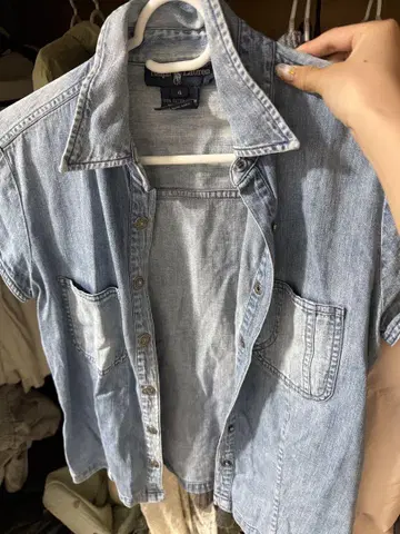 랄프 로렌 데님 숏 슬리브 자켓