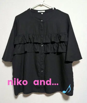 niko and ... 프릴 셔츠 M 블랙