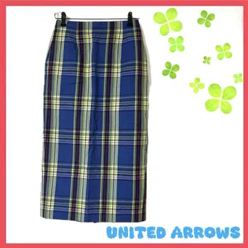 UNITED ARROWS 체크 무늬 타이트 스커트 S 사이즈 새상품급