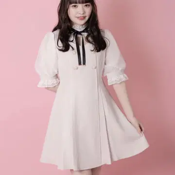 ROJITA 데콜테 오픈 하이넥 원피스