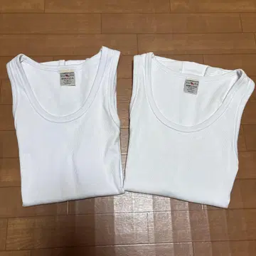아비렉스 화이트 탱크탑 2장 세트 미디엄